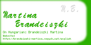 martina brandeiszki business card